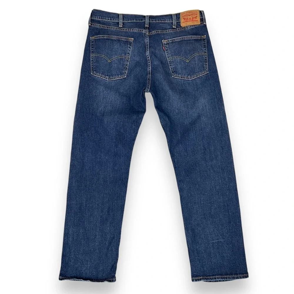 Levis Jeans Men 33x30 (ACTUAL 32x27.5) Dark Blue 505 Straight Cowboy Regular